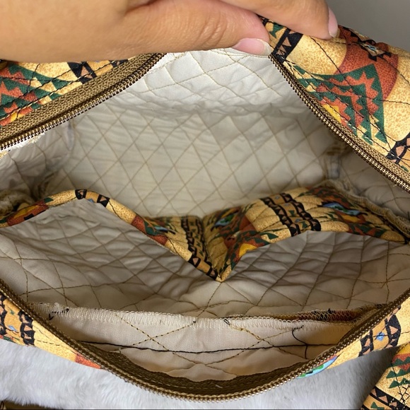 Multicolor Western Print Shoulder Purse-100% Durable Cotton - Picture 7 of 8